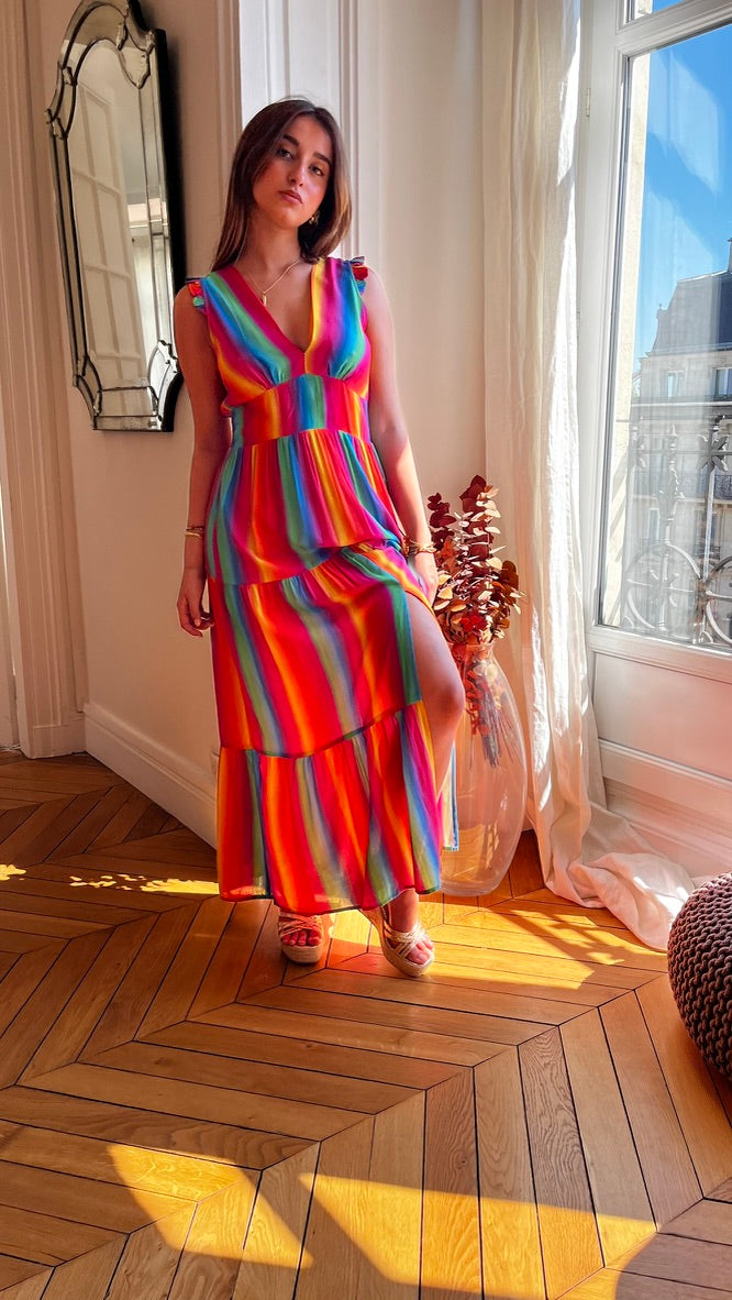 Robe longue Marine