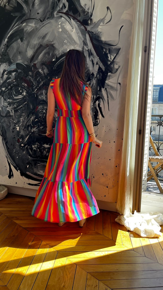Robe longue Marine