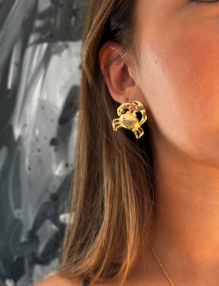 Boucles d'oreilles Crabe